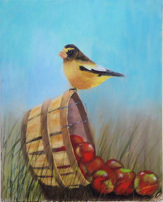 570x705 Paintings Of Birds And Flowers And Wildlife Art Paintings A Gross - Painting Of Birds And Flowers
