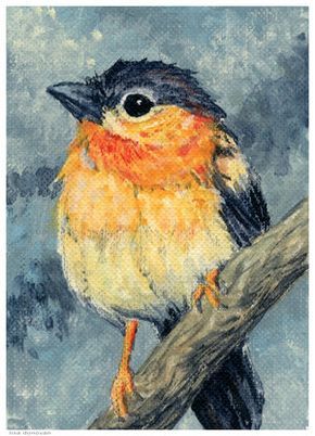 290x402 Easy Bird Paintings On Canvas For Beginners - Painting Of Birds In Acrylic
