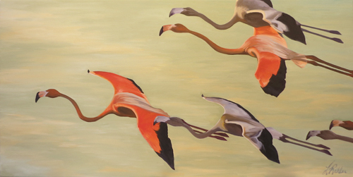 500x251 Category Birds - Painting Of Birds In Flight