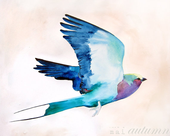 570x456 Gallery Birds Flying Painting, - Painting Of Birds In Flight