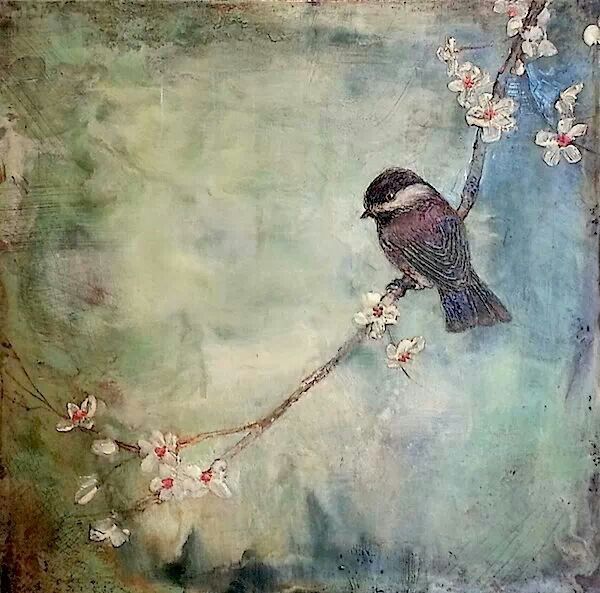 600x593 106 Best Hutch Images On Furniture Redo, Salvaged - Painting Of Birds On Branches