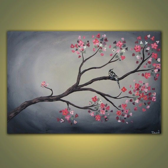 570x570 230 Best Art N Inspiration Images On Backgrounds, Oil - Painting Of Birds On Branches
