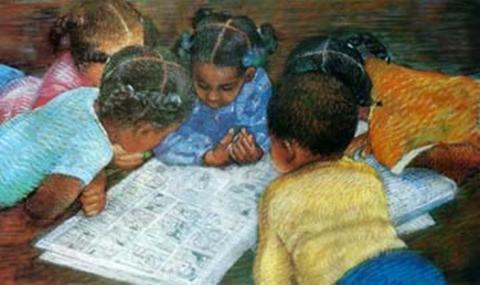 480x285 Children, Youth And Family Literacy - Painting Of Black Children