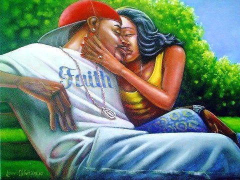 480x360 Gallery Love Art African American Couples, - Painting Of Black Couples In Love