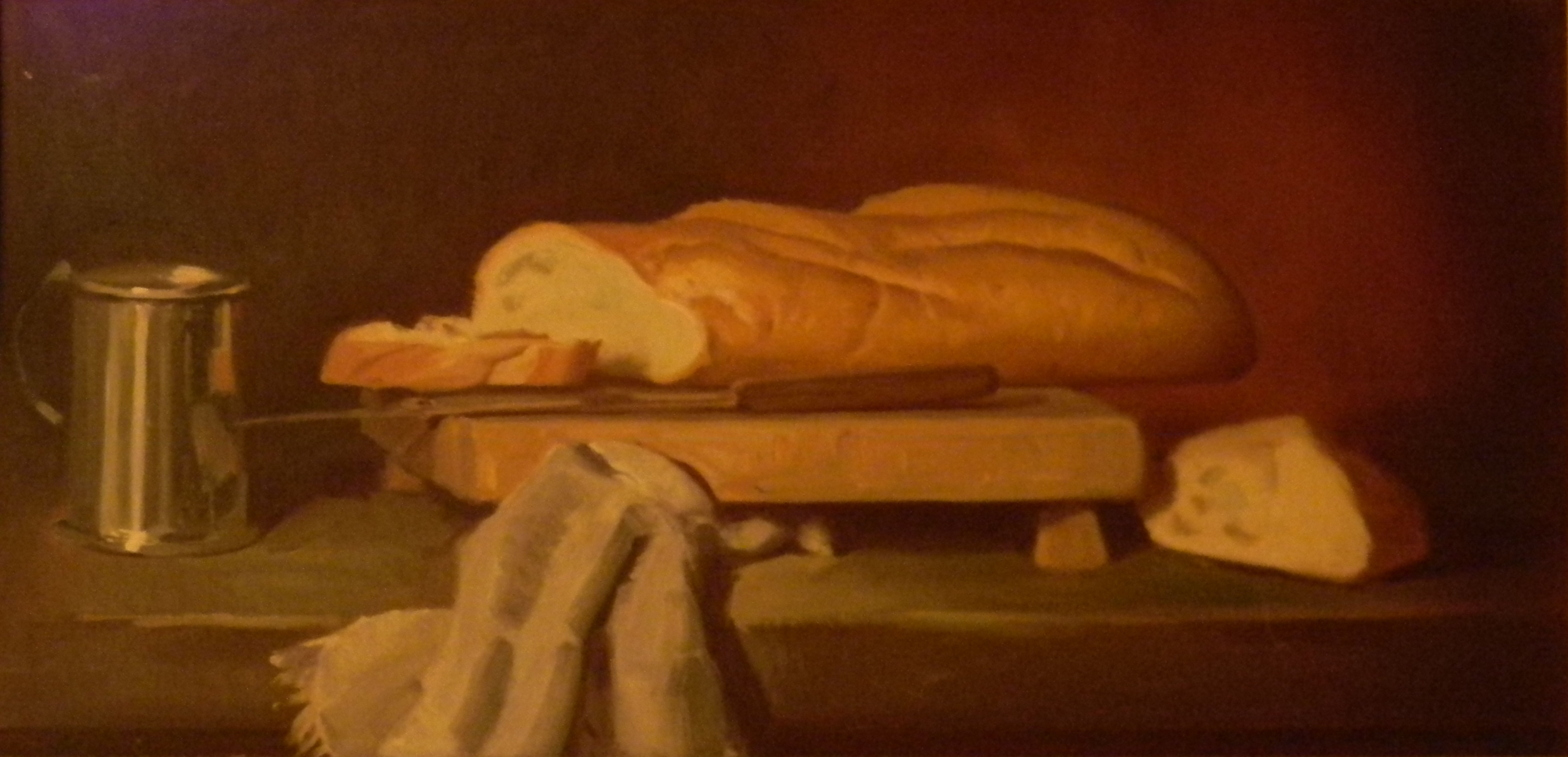 3384x1634 Max Ranft Landscapes Portraits Etchings - Painting Of Bread