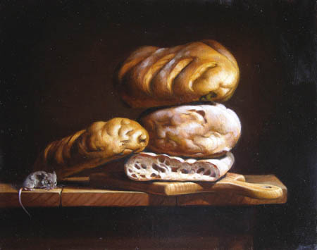 450x355 Michael Timothy Davis Biography And Paintings - Painting Of Bread