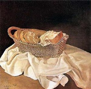 300x294 The Basket Of Bread - Painting Of Bread