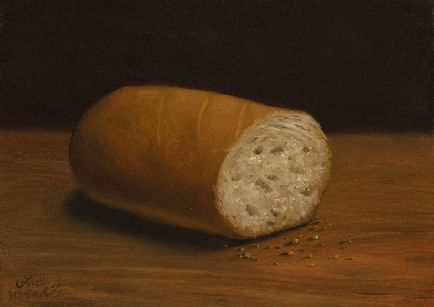 1414x1000 Bread Roll - Painting Of Bread