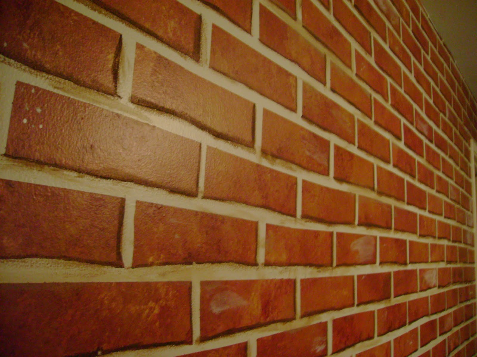 1600x1200 Frazzled Mom And Friends Faux Brick Wall - Painting Of Brick Wall