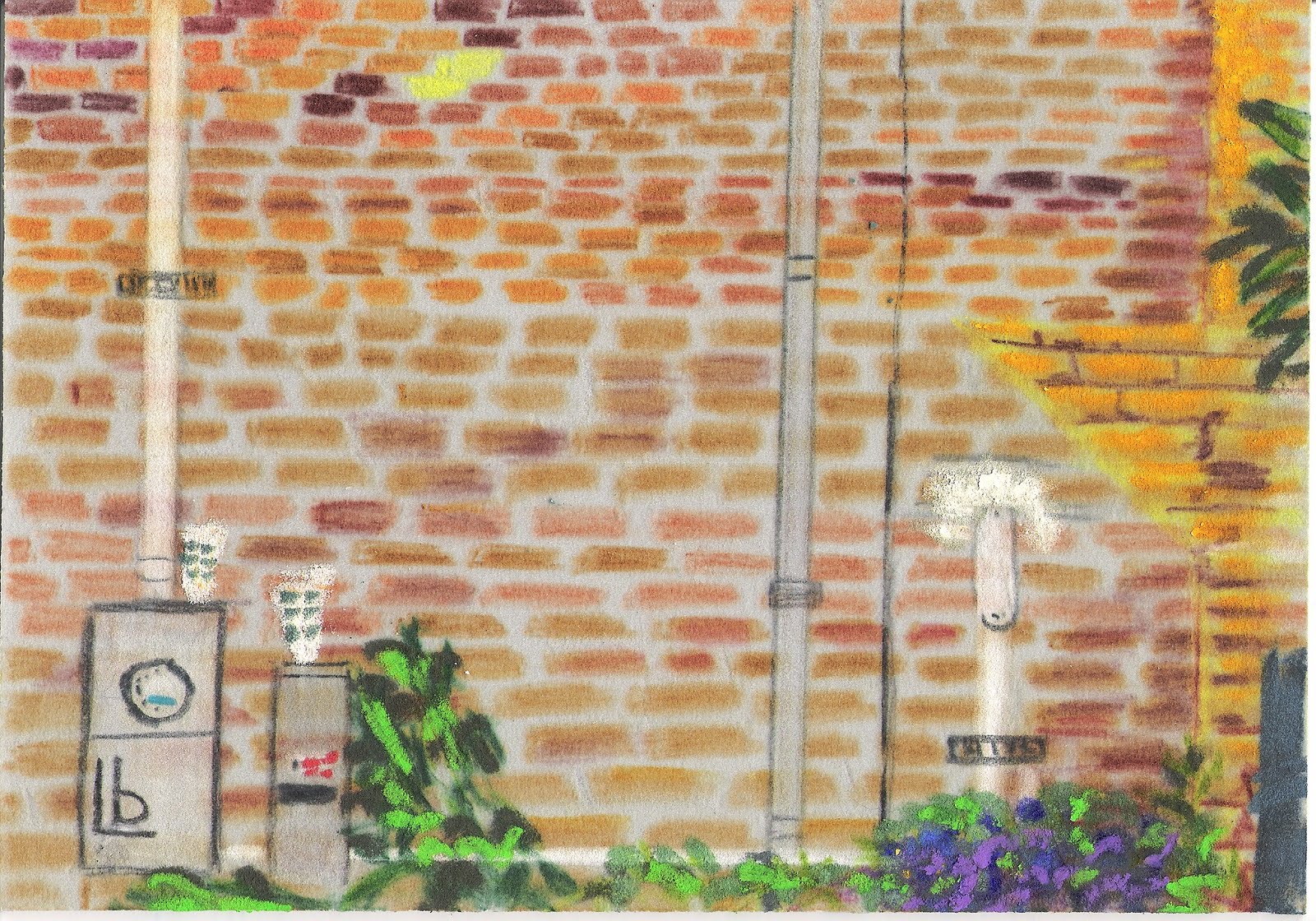 1600x1120 Painting With Erin And Annie Monthly Painting Challenge - Painting Of Brick Wall