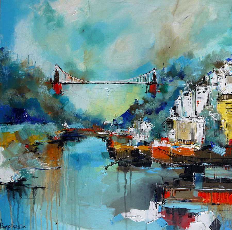 900x894 Clifton Suspension Bridge Bristol England Painting By Irina - Painting Of Bridge