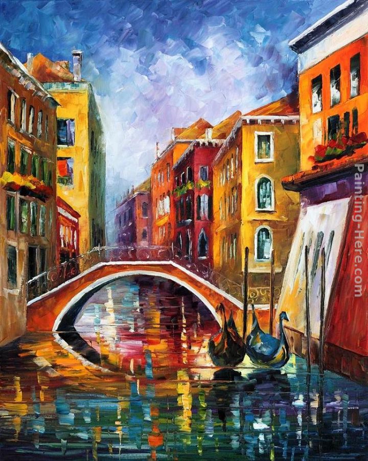 720x902 Leonid Afremov Venice Bridge Painting Anysize 50% Off - Painting Of Bridge