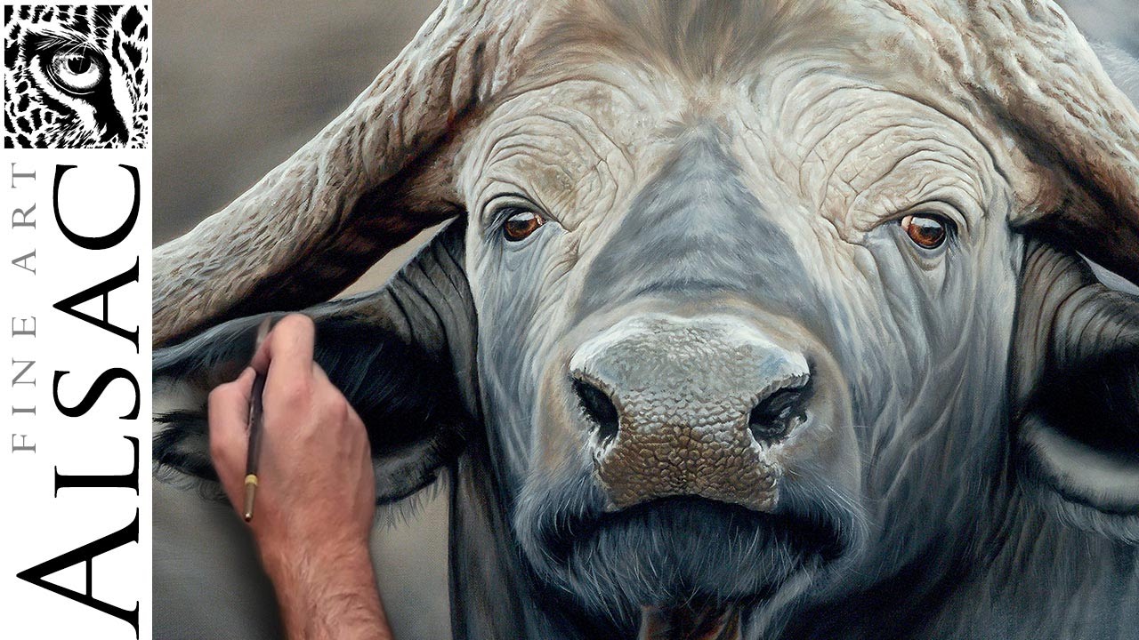 1280x720 Last Warning - Painting Of Buffalo