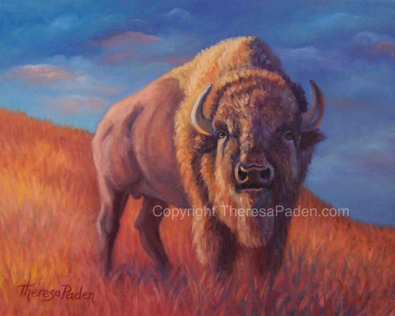 1600x1283 Western Artist Gallery Western Wildlife Painting Of A Buffalo - Painting Of Buffalo
