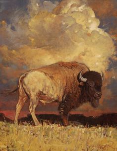 236x304 American Buffalo Ii Painting Print Southwest Wall Decor - Painting Of Buffalo