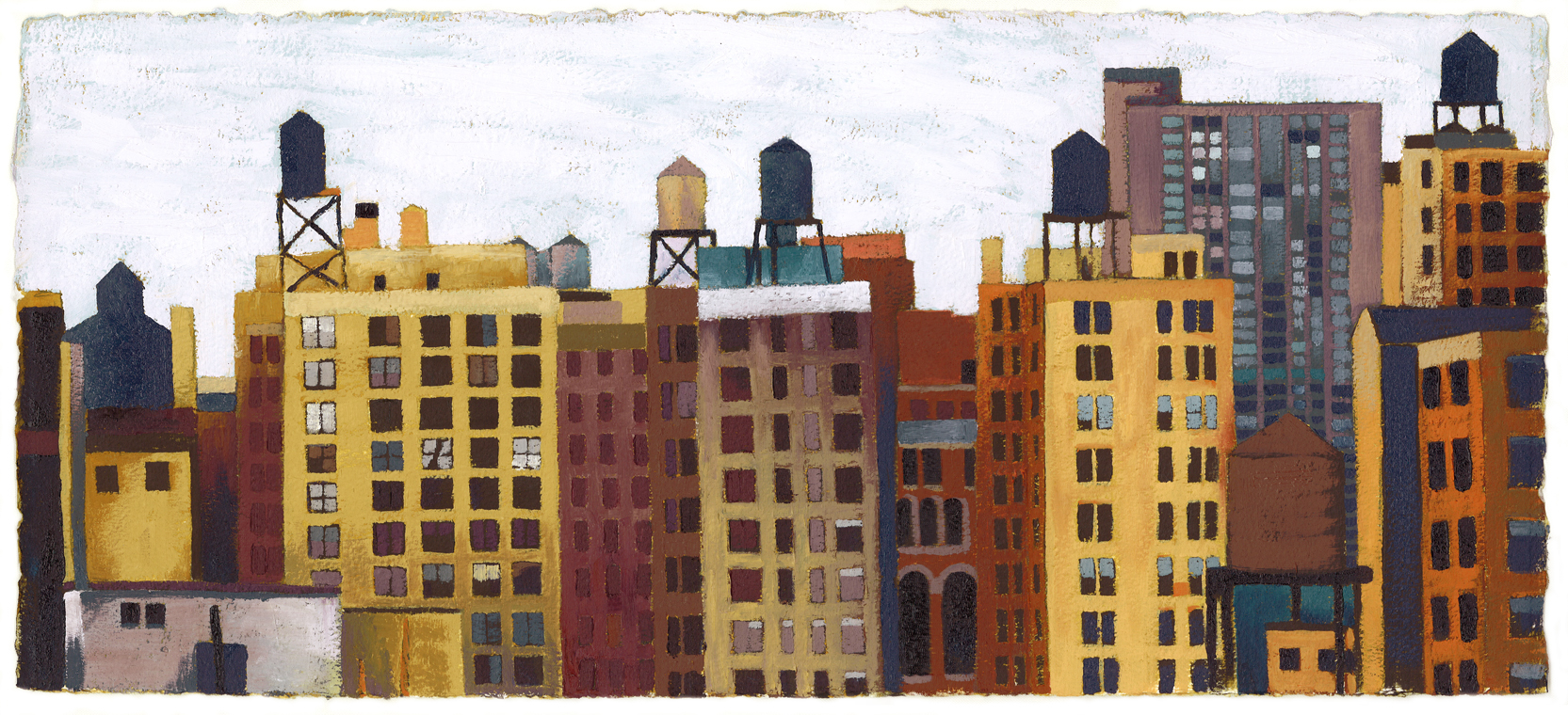 1665x760 New York City Jack Simonetta - Painting Of Buildings