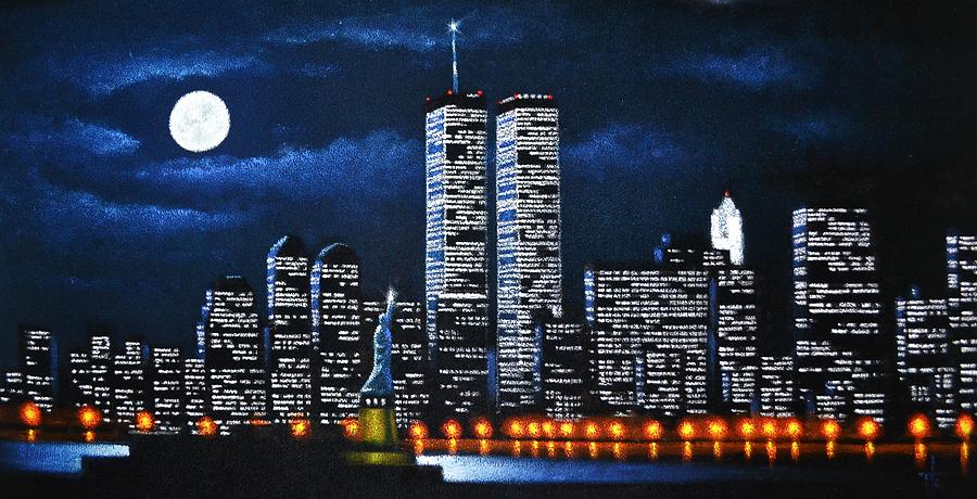 900x460 World Trade Center Buildings Painting By Thomas Kolendra - Painting Of Buildings