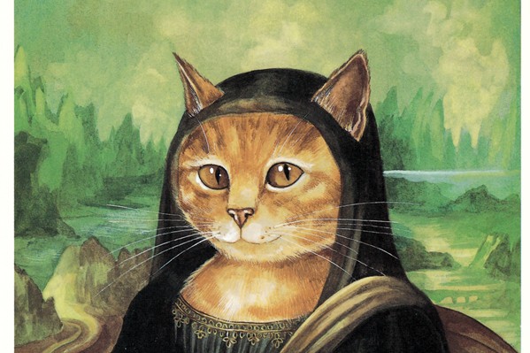 599x399 New Cat And Art Mash Ups For Fall - Painting Of Cats