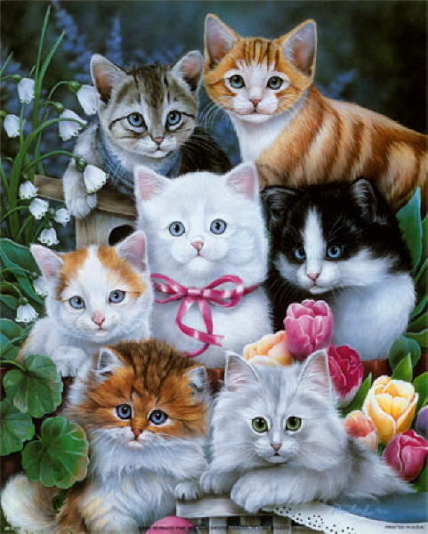 481x600 A Collection Of Cats Paintings - Painting Of Cats