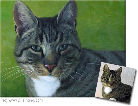 468x359 Cat Portrait Painting Paintings And Portraits From Photos - Painting Of Cats