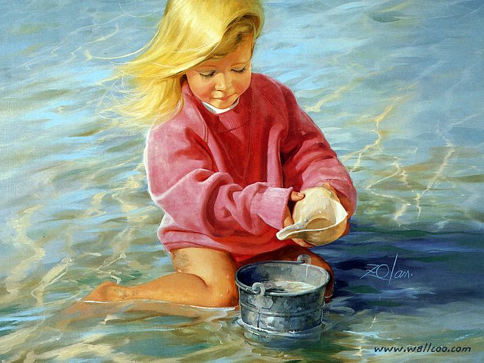 700x525 Paintings Of Children Creativeartworksblog - Painting Of Child