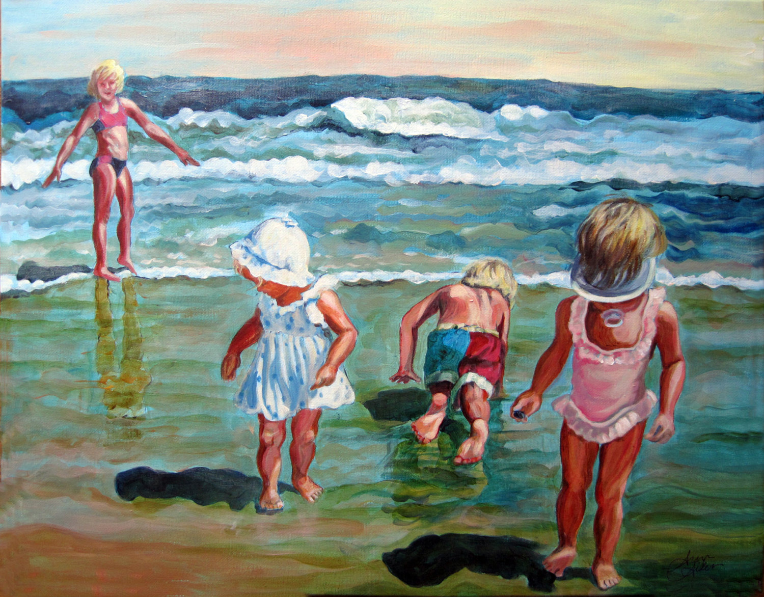 1500x1172 Family Portrait Kids Painting Children - Painting Of Children