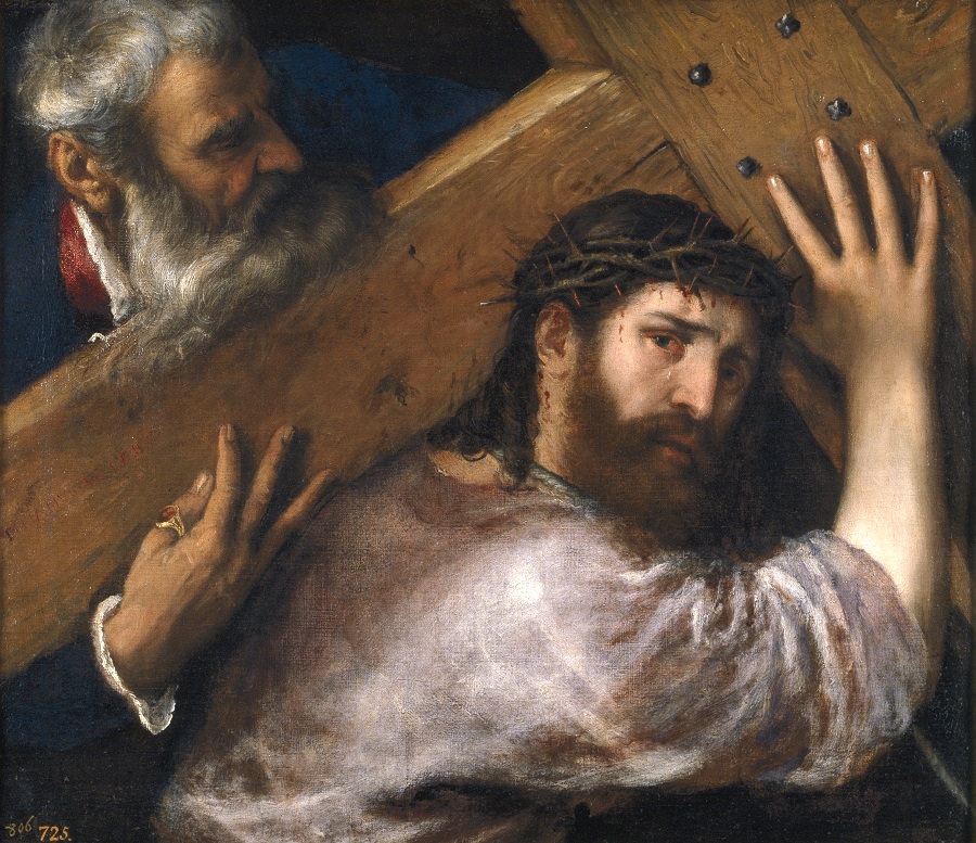 900x777 Christ Carrying The Cross, 1508 By Titian - Painting Of Christ