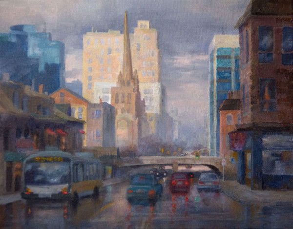 600x469 Learn How To Paint Cityscapes In Oil, Watercolor And Pastel! - Painting Of Cityscape