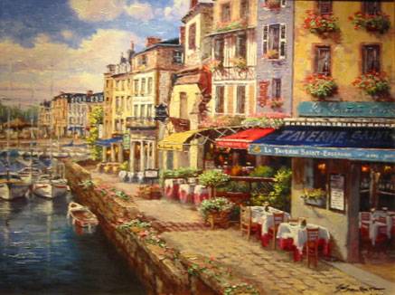 437x326 Cityscape Paintings 2,cityscape Painting,sinoorigin - Painting Of Cityscape