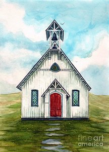 216x300 Old Country Church Paintings Fine Art America - Painting Of Country Churches