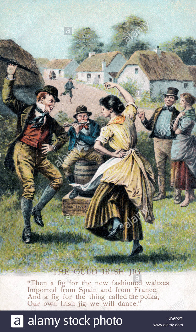 820x1390 The Ould Irish Jig' - Painting Of Couple Dancing