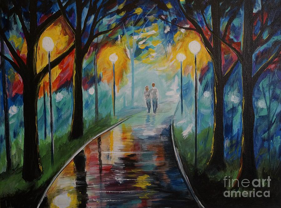 900x666 Love The Way You Love Me Painting By Leslie Allen - Painting Of Couples In Love