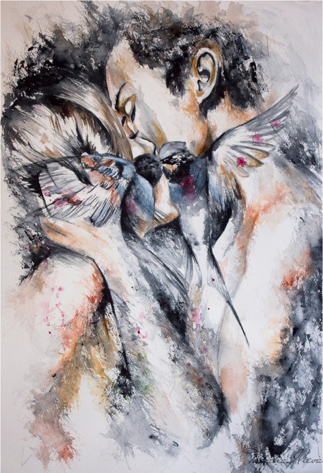 650x951 Still In Love Watercolor Paintings Amp Oil Paintings For Sale By - Painting Of Couples In Love