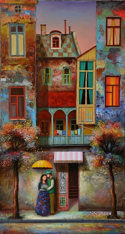 426x799 Couple In Love Art Print By David Martiashvili - Painting Of Couples In Love