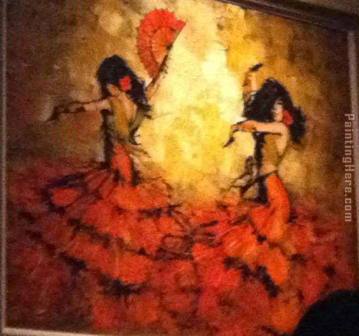 720x673 Unknown Artist Flamenco Dancers Painting Anysize 50% Off - Painting Of Dancers
