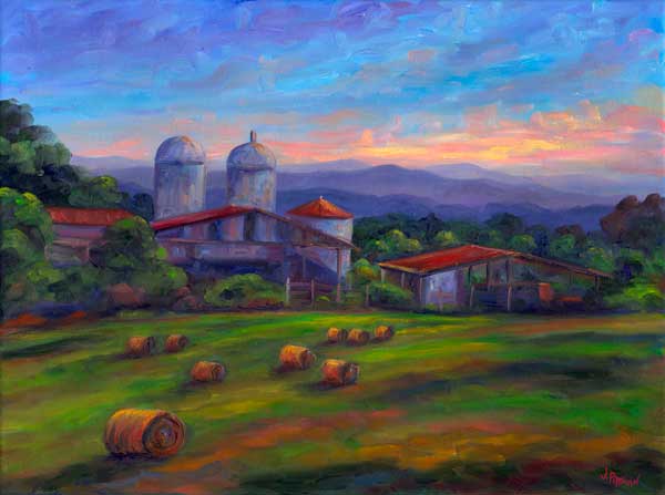 600x447 Old Hollabrook Farm - Painting Of Farm
