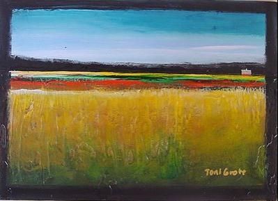 399x289 Jan 12 Daily Painting Beautiful Abstract Farm Landscape - Painting Of Farm Scenes