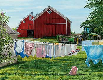 350x273 Original Paintings Farm Scenes Amp Country Life Wild Wings - Painting Of Farm Scenes
