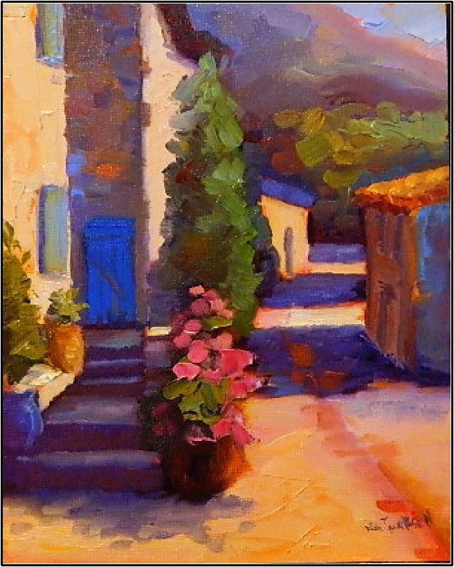 656x819 French Blues , 8x10, Oil On Board, Paintings Of France, Provence - Painting Of France