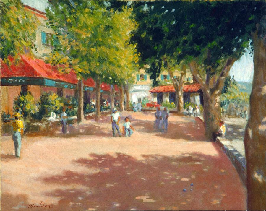 900x714 St.paul De Vence South France Painting By David Olander - Painting Of France