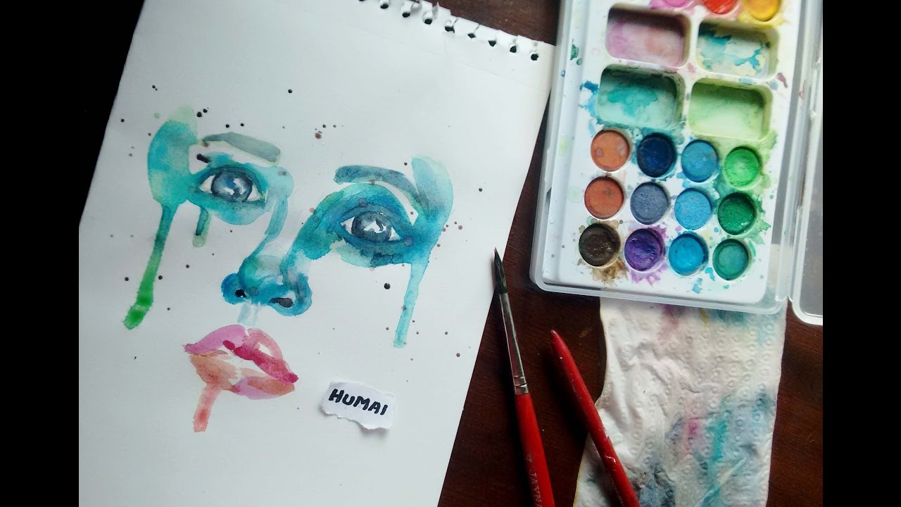 1280x720 Painting Emotions Girl Cries Out Loud - Painting Of Girl Crying