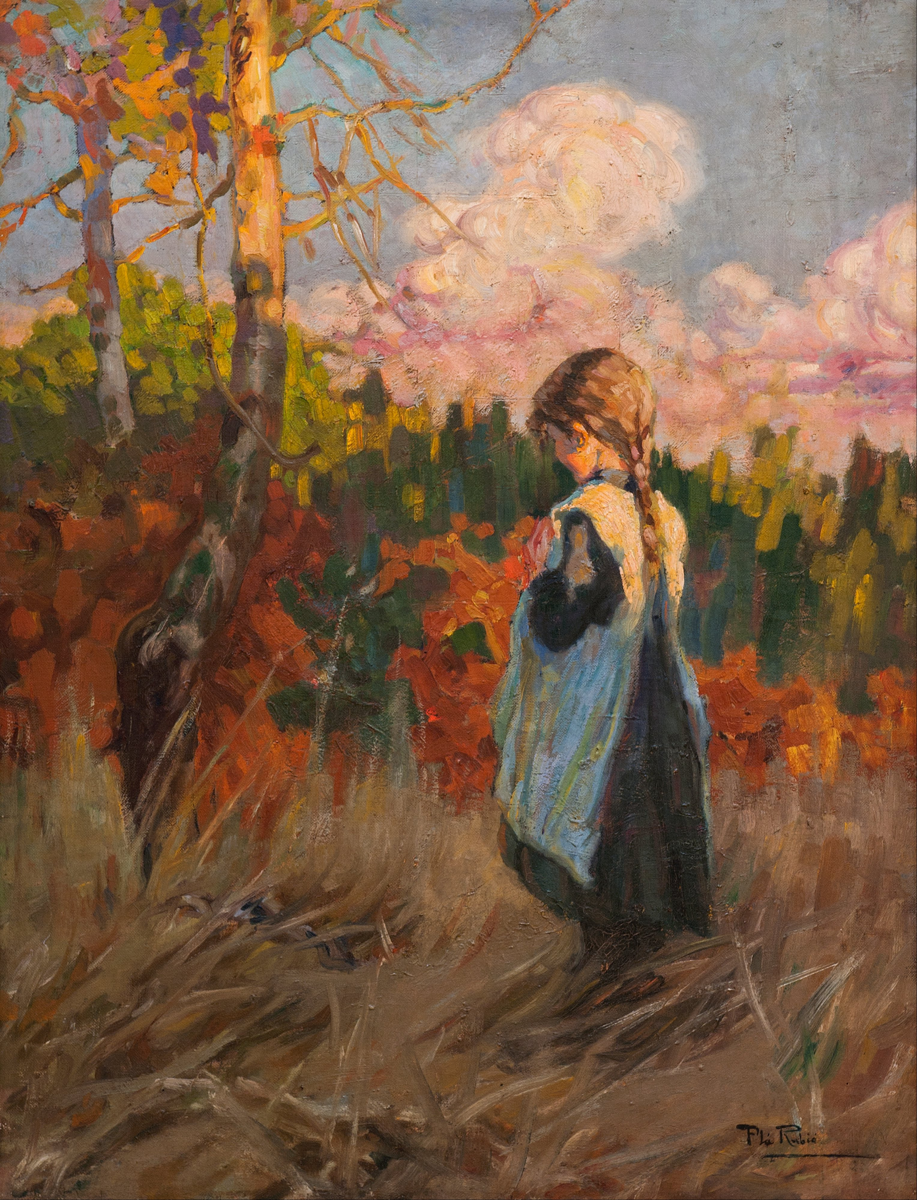 3056x4001 Filealberto Rubio - Painting Of Girl In A Field