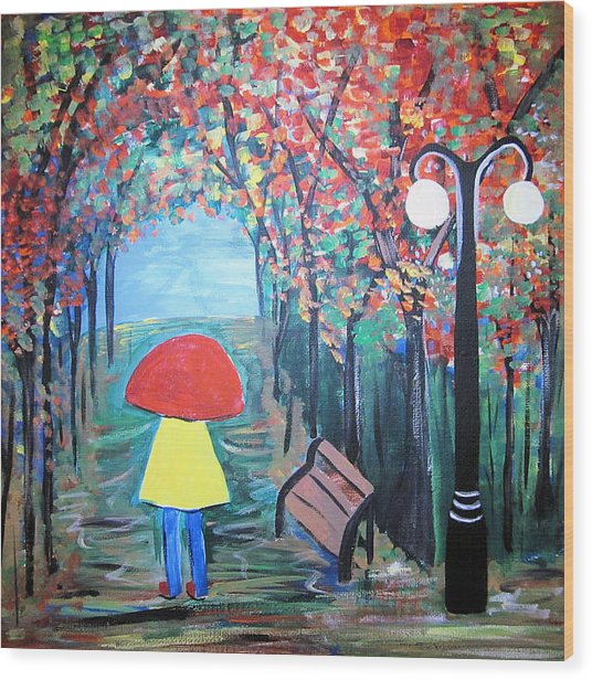 536x616 Girl In The Rain Painting By Jo Claire Hall - Painting Of Girl In Rain