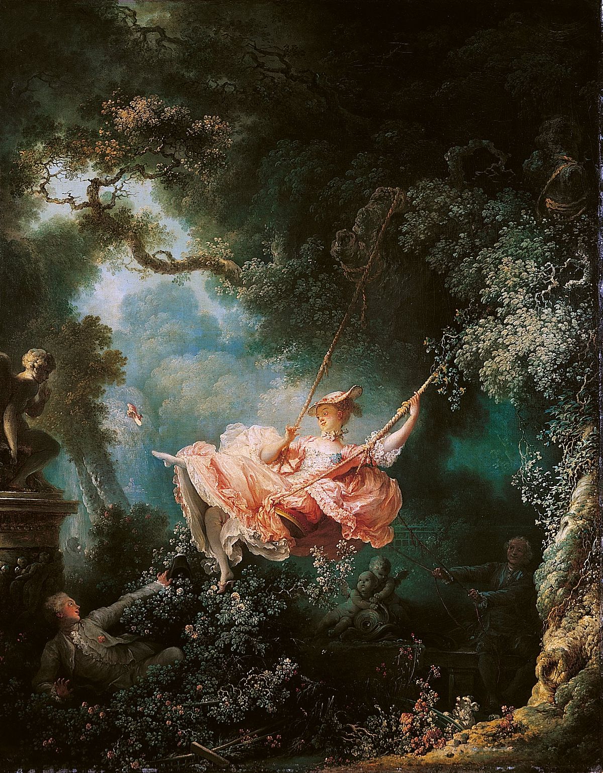 1200x1538 Smiling Withir Eyes Swing By Jean Honore Fragonard - Painting Of Girl On Swing