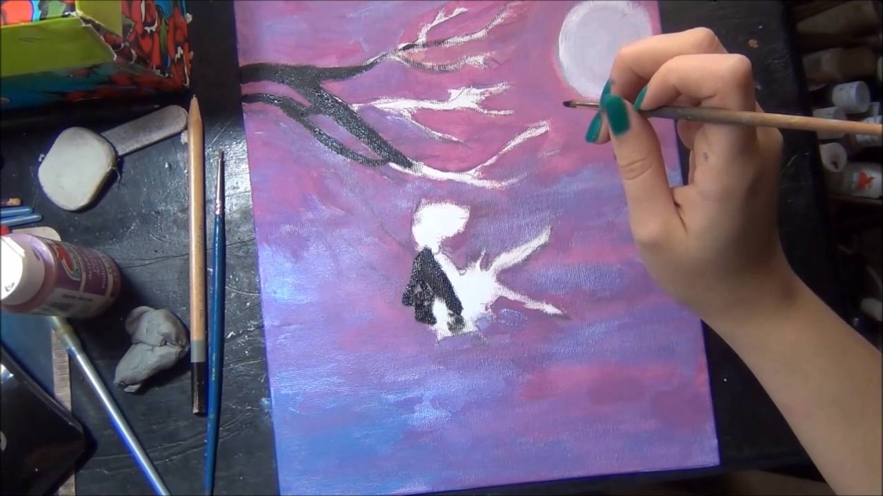 1280x720 The Swinging Girl Painting - Painting Of Girl On Swing