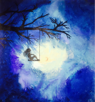 320x342 Jerzaforever's Profile Page - Painting Of Girl On Swing