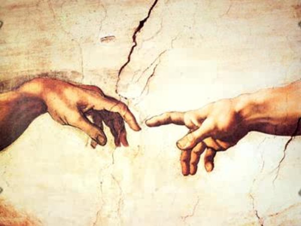 600x450 The Creation Of Adam Parodies Know Your Meme - Painting Of God Touching Finger