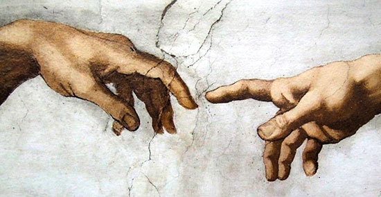 550x284 A Surprising God Moment - Painting Of God Touching Finger