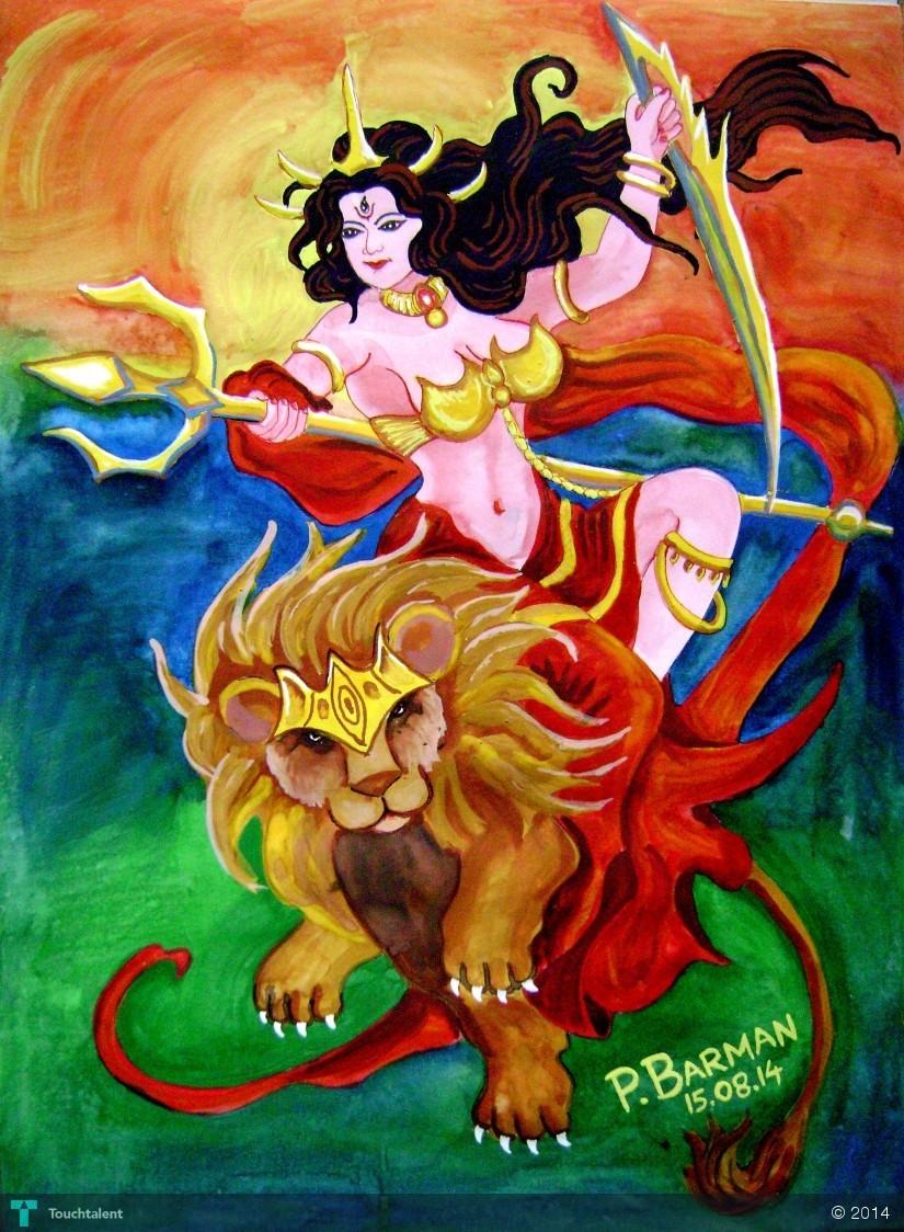 825x1124 Goddess Durga (Shivani) Touchtalent - Painting Of Goddess Durga