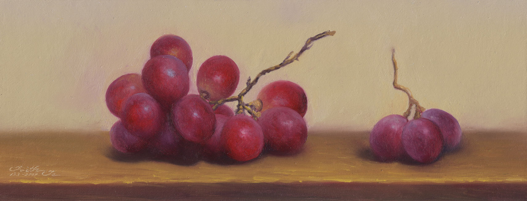 1708x654 Grapes No. 2 - Painting Of Grapevines
